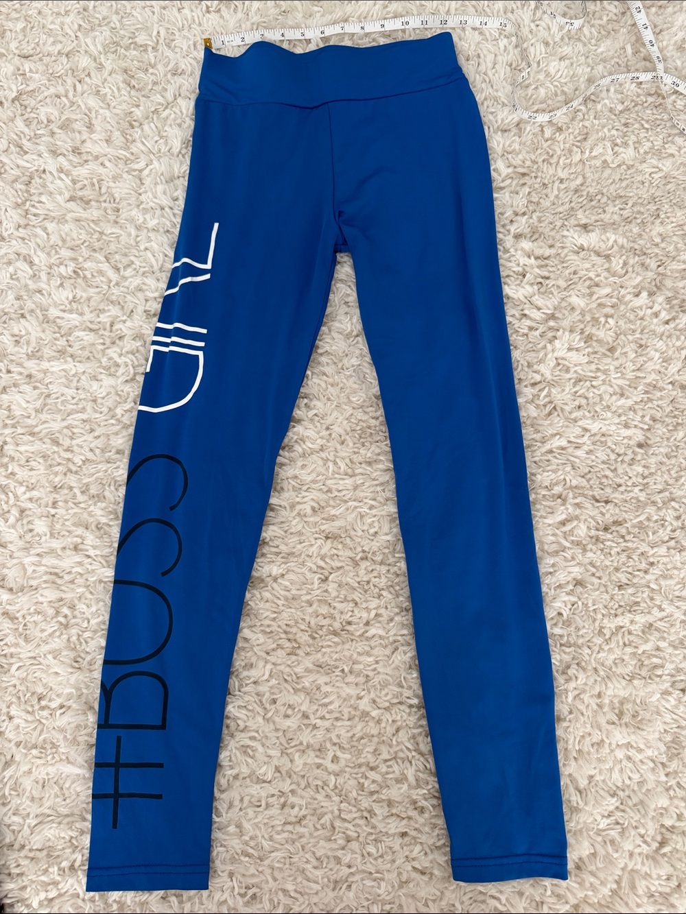Women's Royal Blue Logo #boss girl Leggings